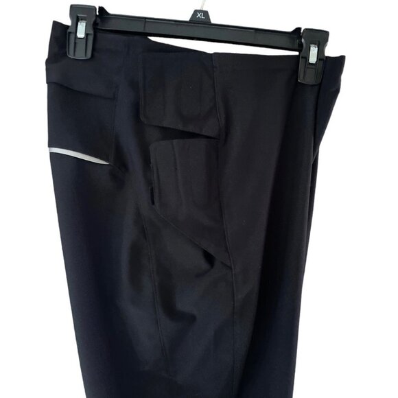 BVVU Womens High-Waisted Sauna Pants Large Black Silver Workout Fat-Burner NWT - Picture 3 of 16